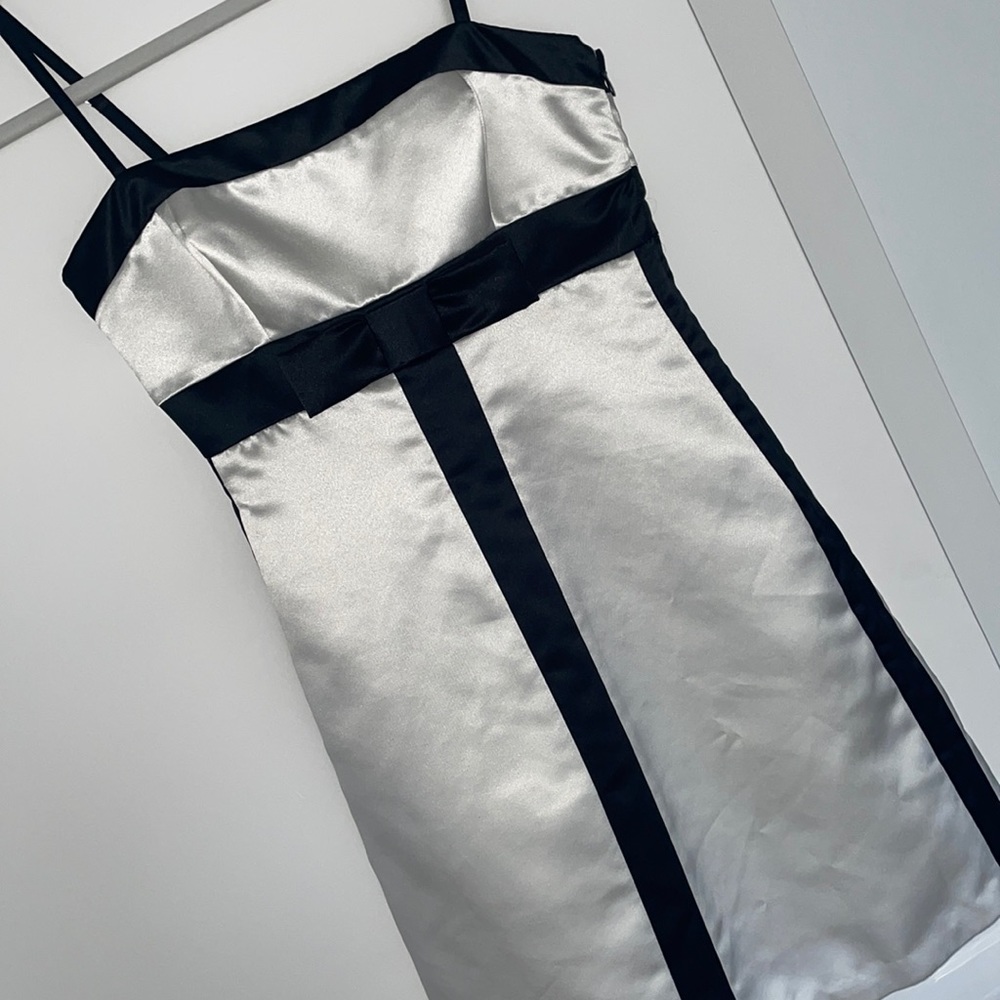 BCBG Max Azria black and white dress